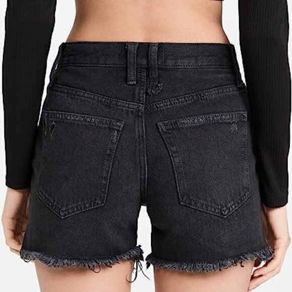 Free People Makai Cut Off Washed Black Denim Jean Shorts 25 NWOT - Picture 4 of 8